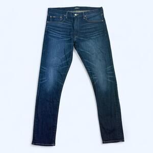Polo Ralph‎ Lauren Sz 34x34 Sullivan Slim Blue Denim Jeans Dark Wash